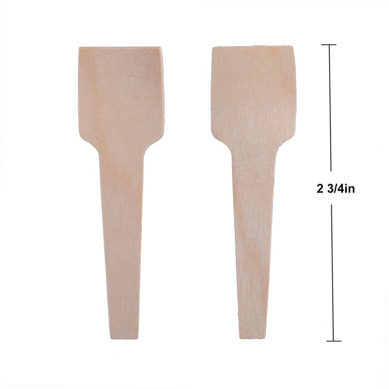 Bekith 400 Pack Mini Wooden Spoons, 2-3/4" Disposable Spoon for Crafts, Organic Sugar Scrubs, Tasting and Sampling - Image 2